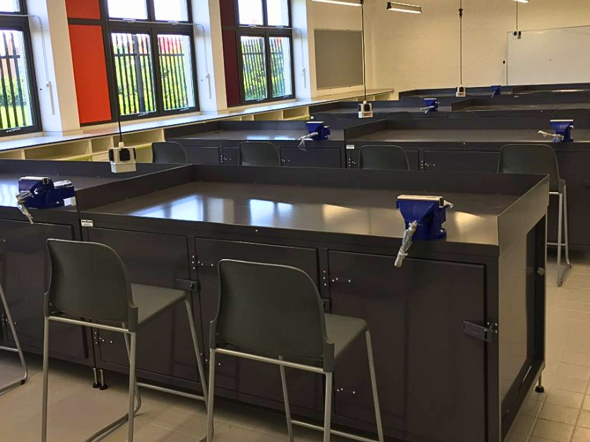 workbench classroom with vice
