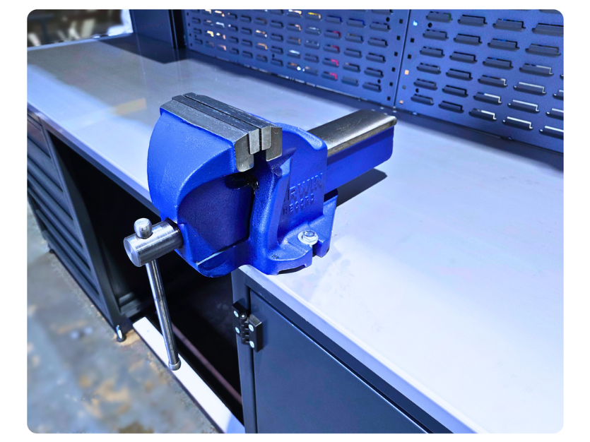 workbench with vice